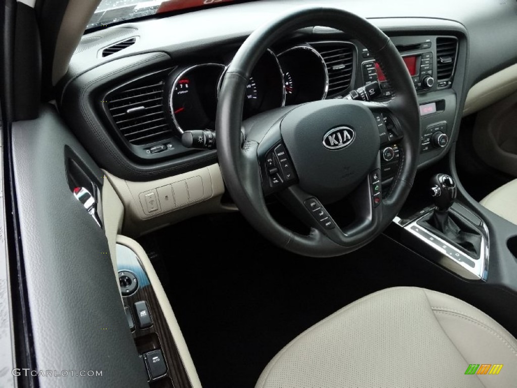 2012 Kia Optima EX Beige Dashboard Photo #75892724
