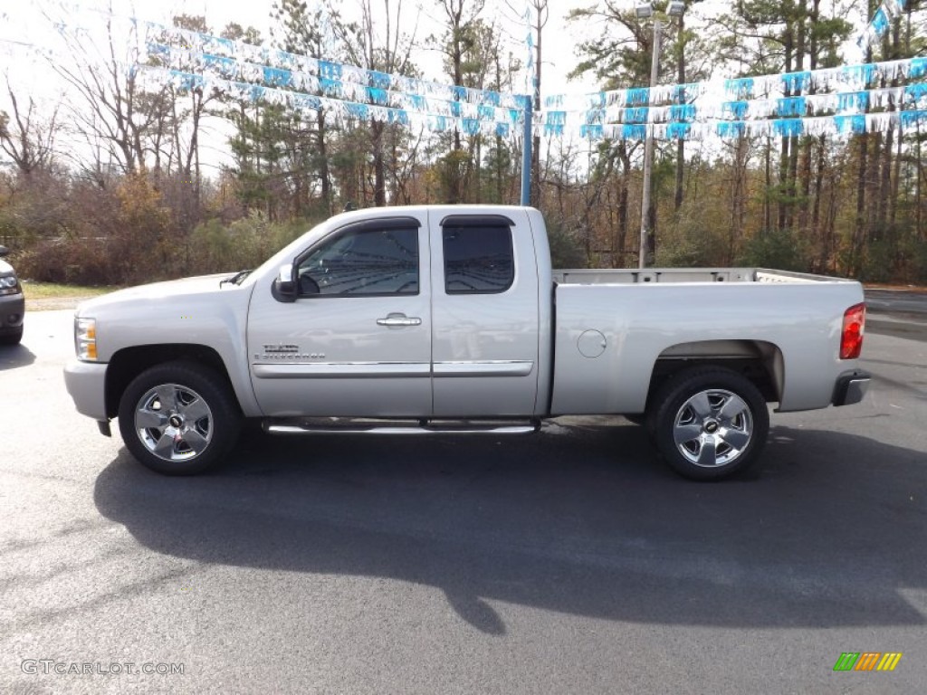 2009 Silverado 1500 LT Extended Cab - Silver Birch Metallic / Ebony photo #2