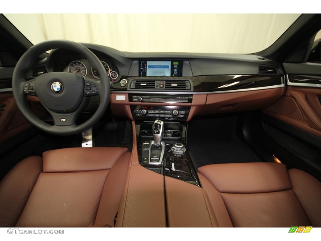 2012 BMW 5 Series 528i Sedan Cinnamon Brown Dashboard Photo #75894743