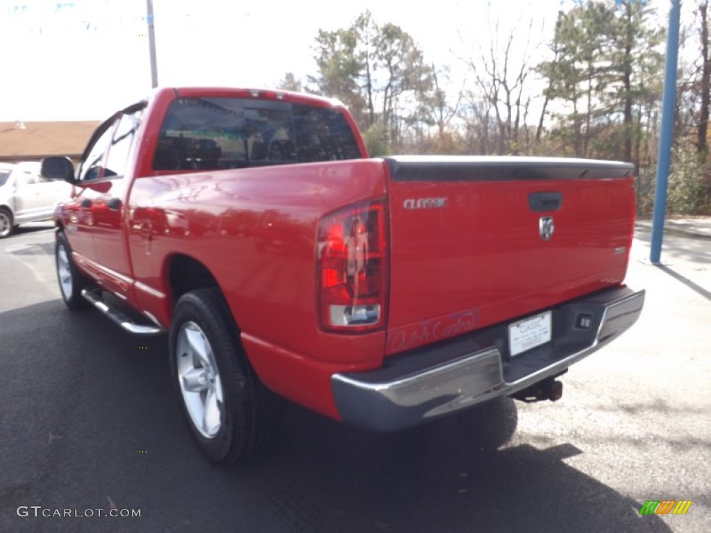 2006 Ram 1500 SLT Quad Cab - Flame Red / Medium Slate Gray photo #3