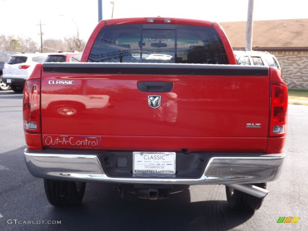 2006 Ram 1500 SLT Quad Cab - Flame Red / Medium Slate Gray photo #4