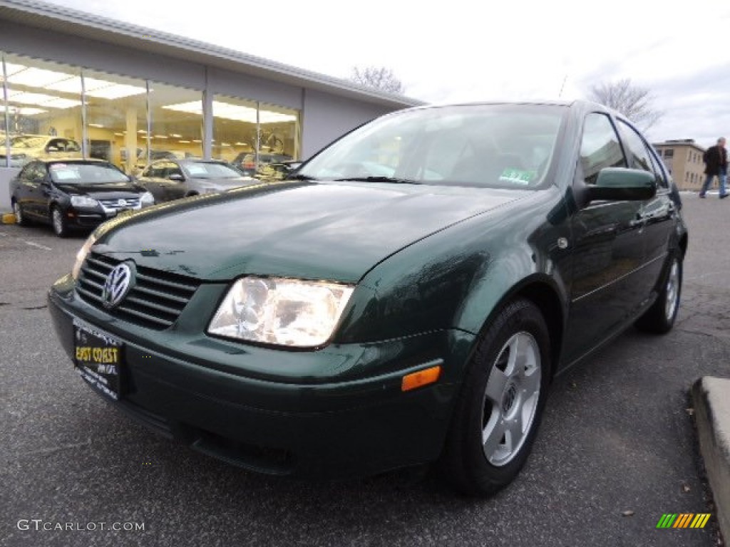 1999 Jetta GLS Sedan - Bright Green Pearl / Beige photo #3