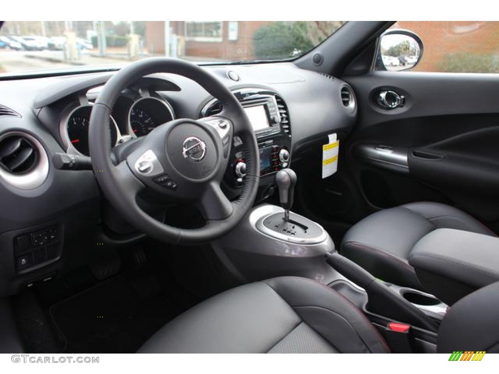 Black/Red/Silver Trim Interior 2013 Nissan Juke SL Photo #75896432