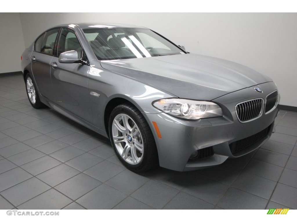 2012 5 Series 528i Sedan - Space Gray Metallic / Everest Gray photo #1