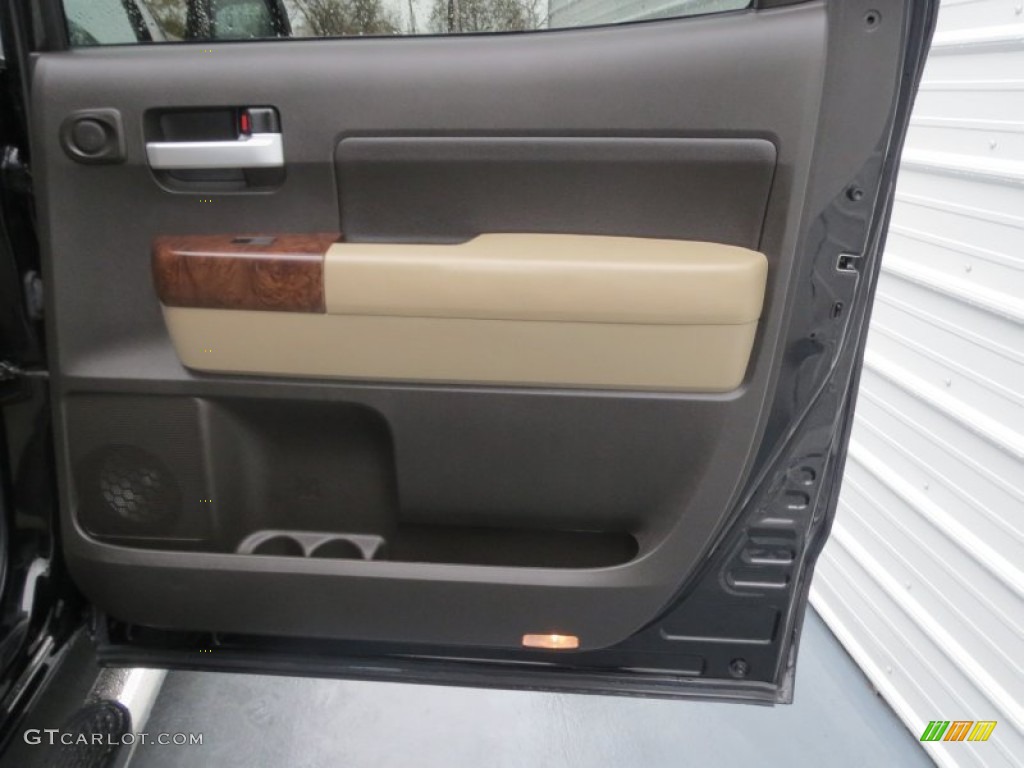 2010 Toyota Tundra Limited CrewMax Sand Beige Door Panel Photo #75898745