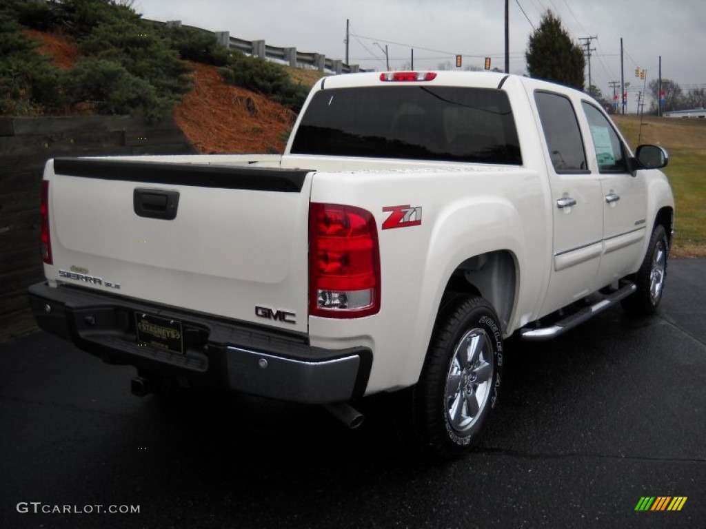2013 Sierra 1500 SLE Crew Cab - Summit White / Very Dark Cashmere/Light Cashmere photo #4