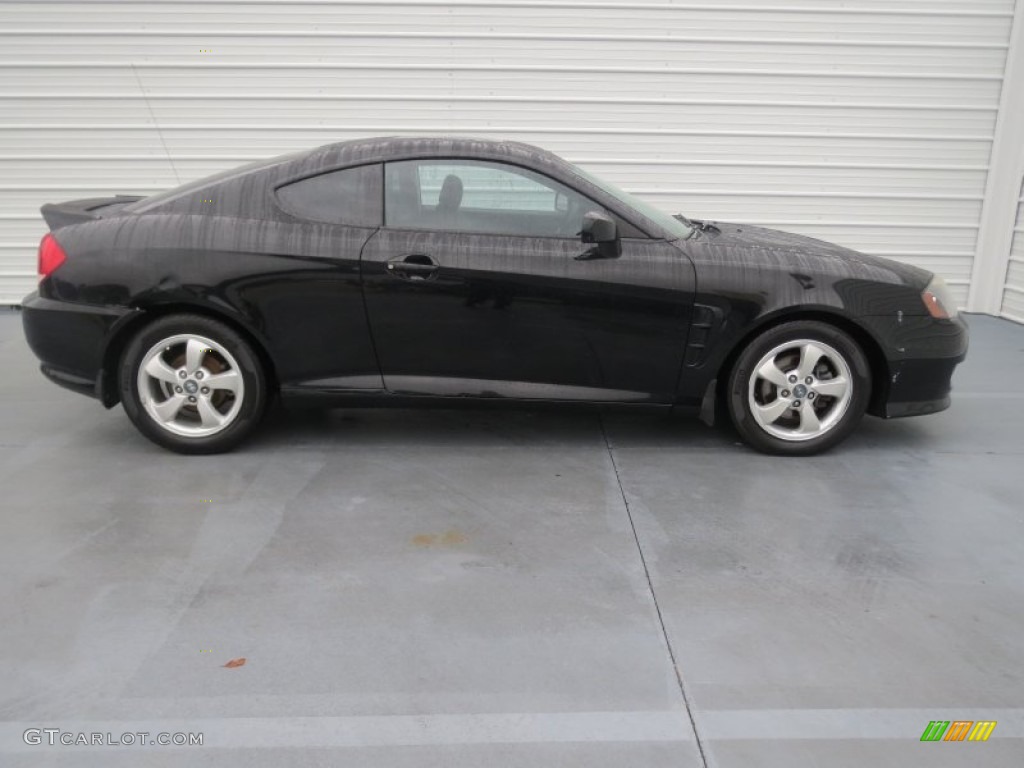 2006 Tiburon GS - Obsidian Black / Black photo #2