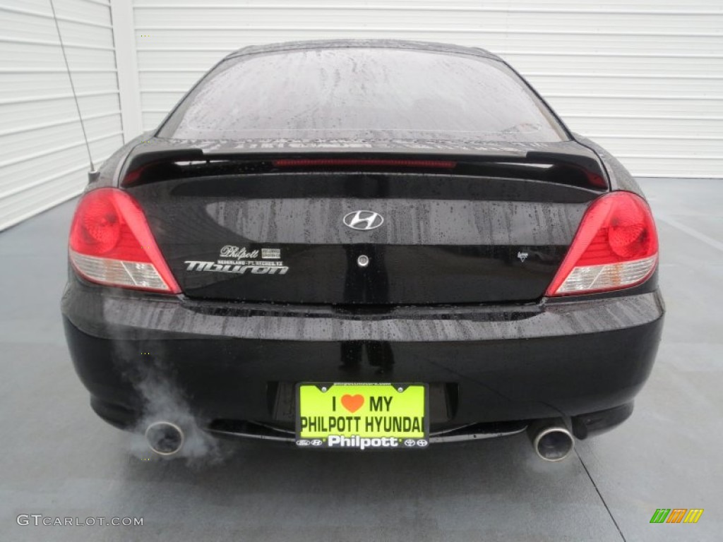 2006 Tiburon GS - Obsidian Black / Black photo #4