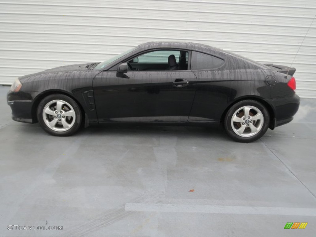 2006 Tiburon GS - Obsidian Black / Black photo #5