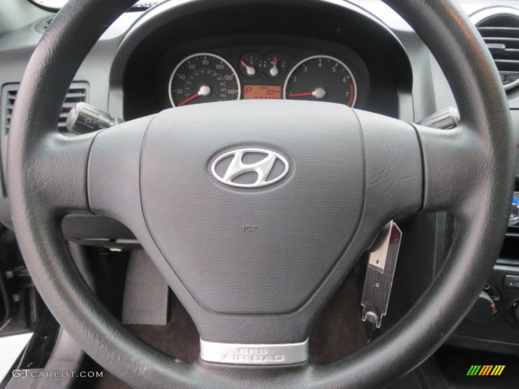 2006 Tiburon GS - Obsidian Black / Black photo #37