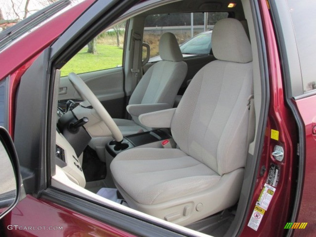 2011 Sienna LE - Salsa Red Pearl / Bisque photo #8