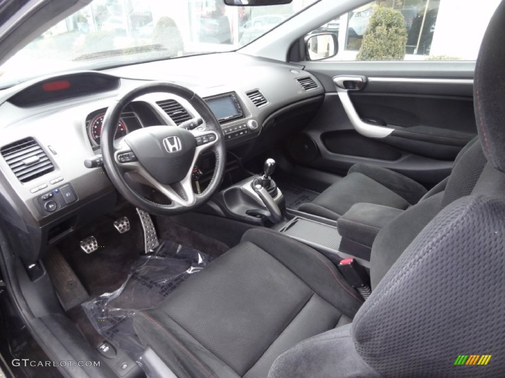 Black Interior 2006 Honda Civic Si Coupe Photo #75903146