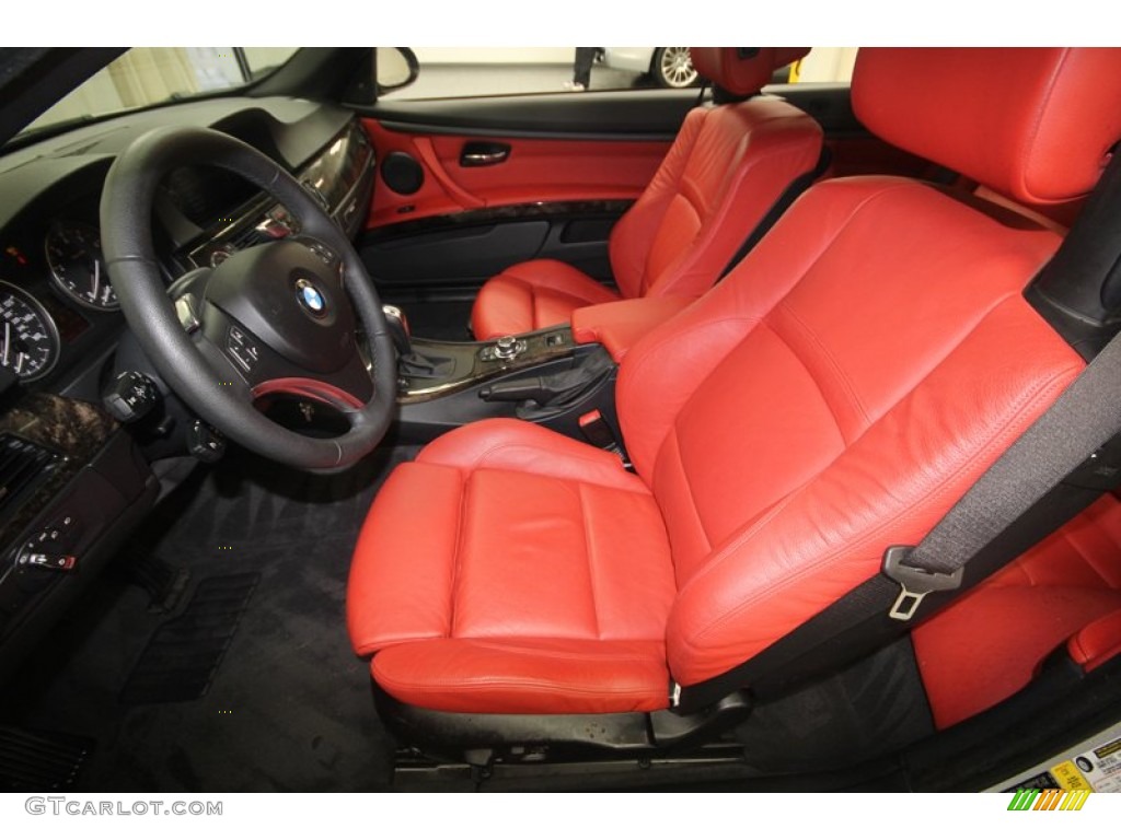 2009 3 Series 335i Convertible - Titanium Silver Metallic / Coral Red/Black Dakota Leather photo #13