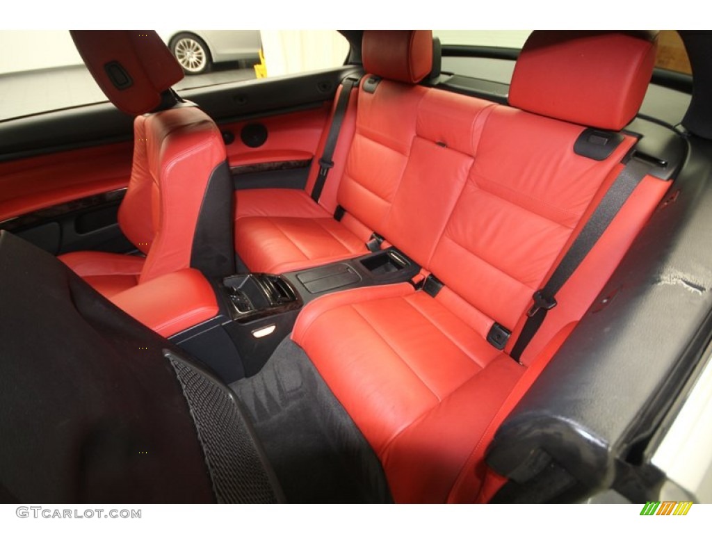 Coral Red/Black Dakota Leather Interior 2009 BMW 3 Series 335i Convertible Photo #75903378