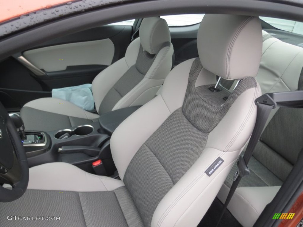 Gray Leather/Gray Cloth Interior 2013 Hyundai Genesis Coupe 2.0T Premium Photo #75903563