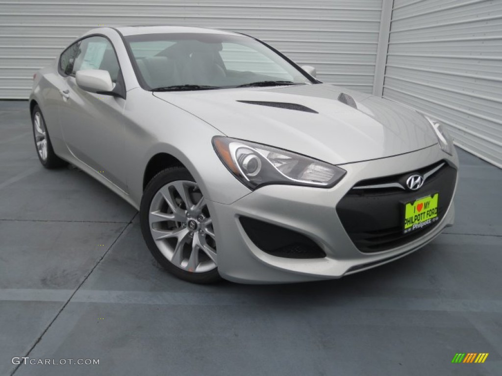 2013 Genesis Coupe 2.0T Premium - Platinum Metallic / Gray Leather/Gray Cloth photo #1