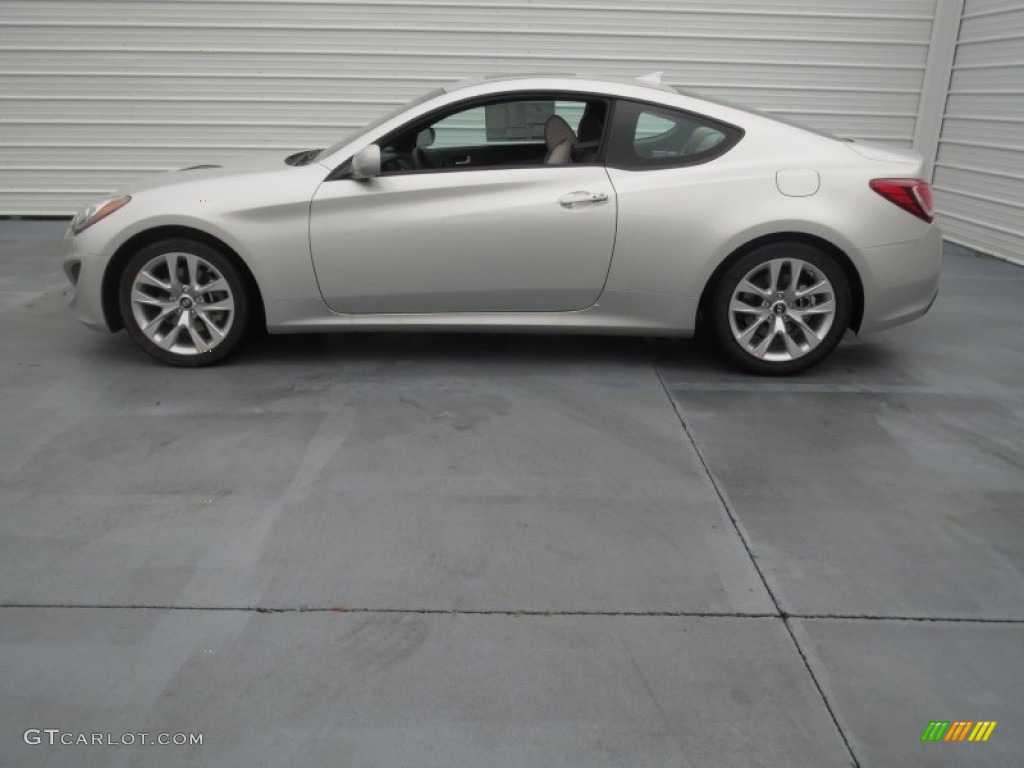 2013 Genesis Coupe 2.0T Premium - Platinum Metallic / Gray Leather/Gray Cloth photo #5