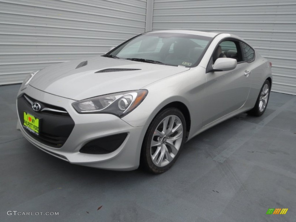 2013 Genesis Coupe 2.0T Premium - Platinum Metallic / Gray Leather/Gray Cloth photo #6