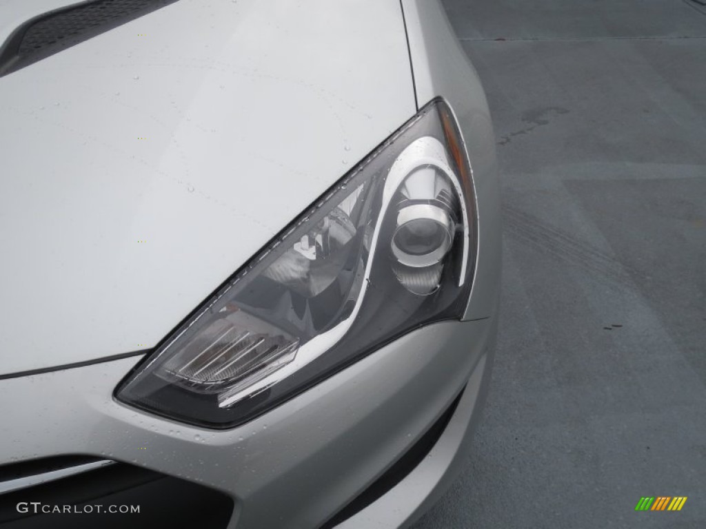 2013 Genesis Coupe 2.0T Premium - Platinum Metallic / Gray Leather/Gray Cloth photo #8