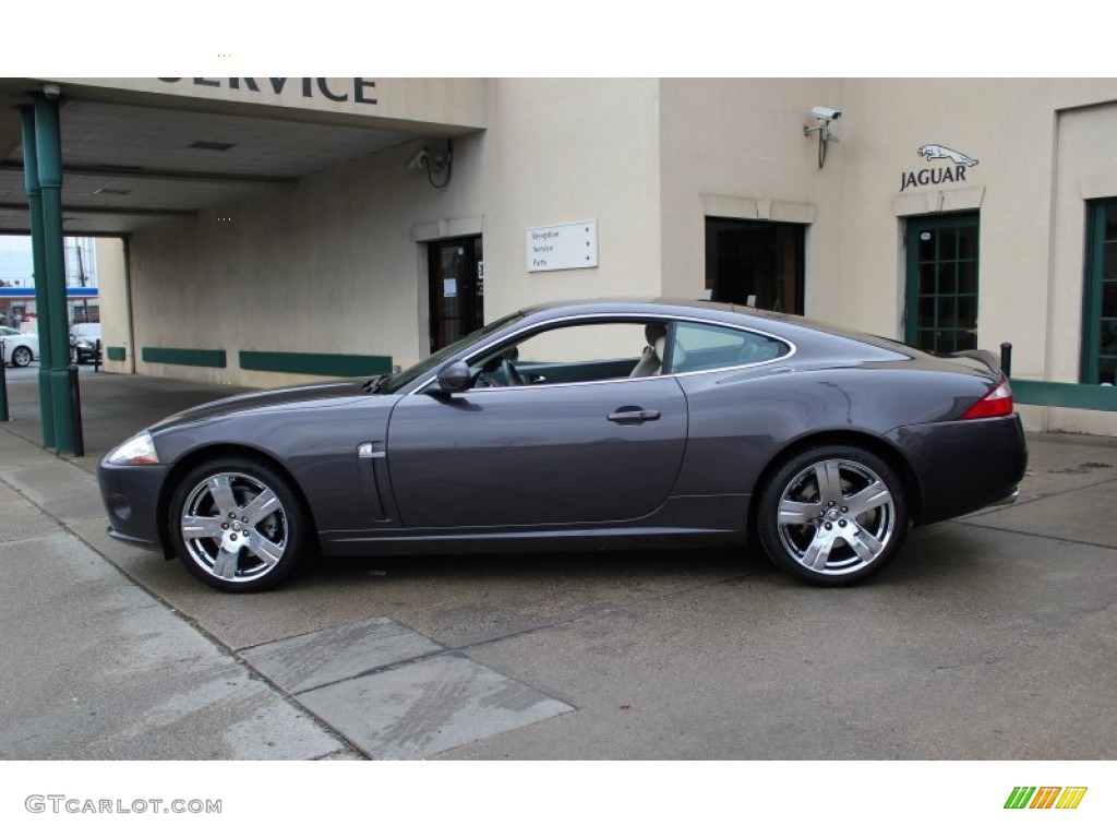 2008 XK XK8 Coupe - Pearl Grey Metallic / Ivory/Slate photo #3