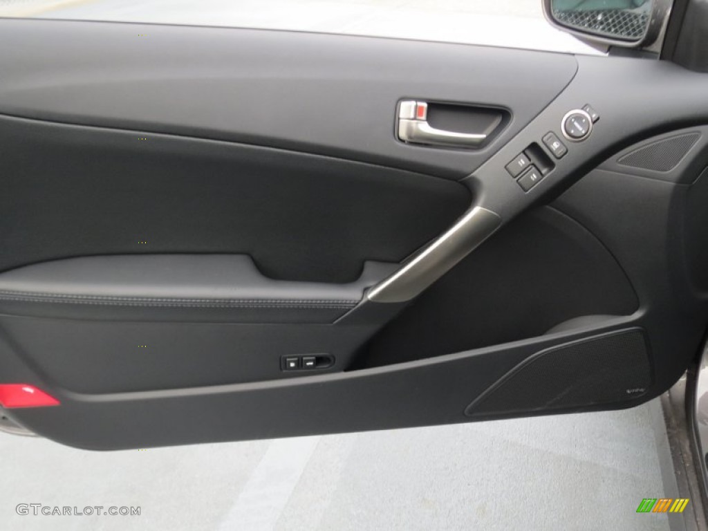 2013 Hyundai Genesis Coupe 3.8 Grand Touring Black Leather Door Panel Photo #75904600