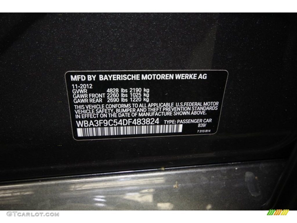 2013 3 Series Color Code B39 for Mineral Grey Metallic Photo #75904964