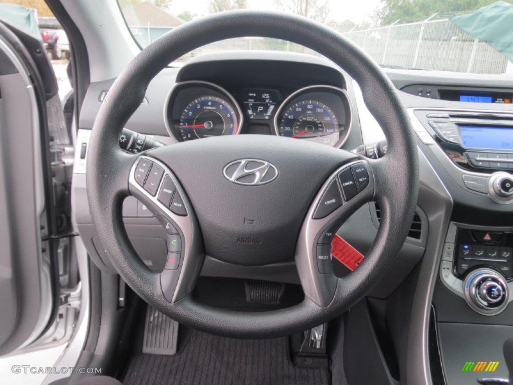 2013 Elantra Coupe GS - Shimmering Air Silver / Gray photo #28