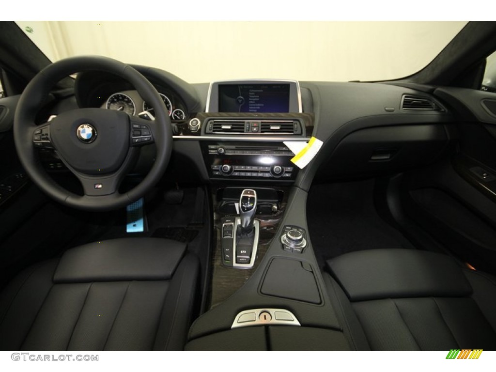2013 BMW 6 Series 640i Gran Coupe Black Dashboard Photo #75905333