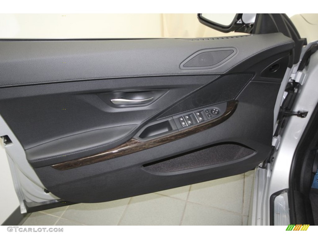 2013 BMW 6 Series 640i Gran Coupe Black Door Panel Photo #75905450