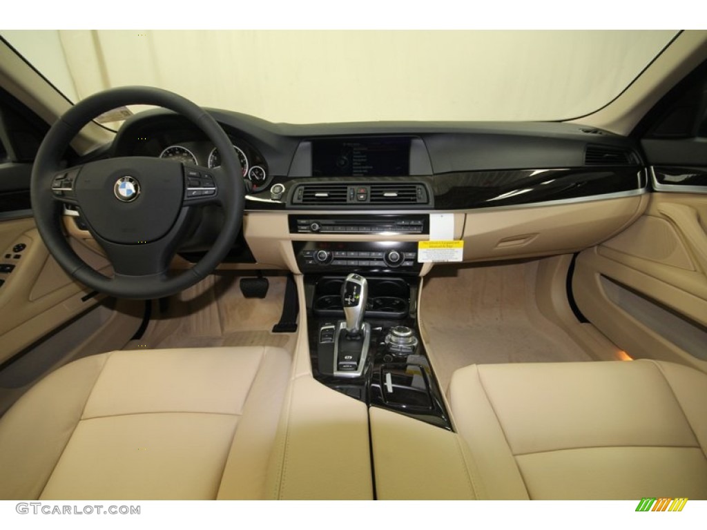 2013 BMW 5 Series 528i Sedan Venetian Beige Dashboard Photo #75905841