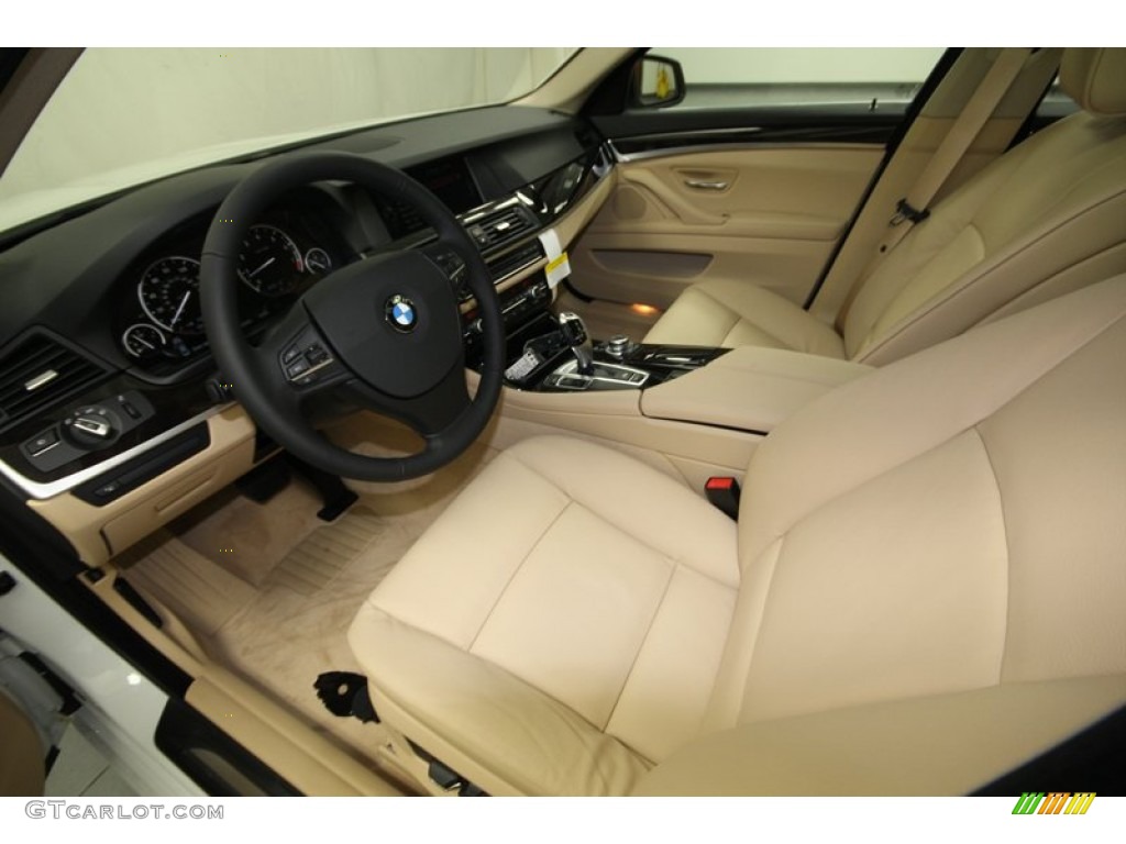 Venetian Beige Interior 2013 BMW 5 Series 528i Sedan Photo #75905952
