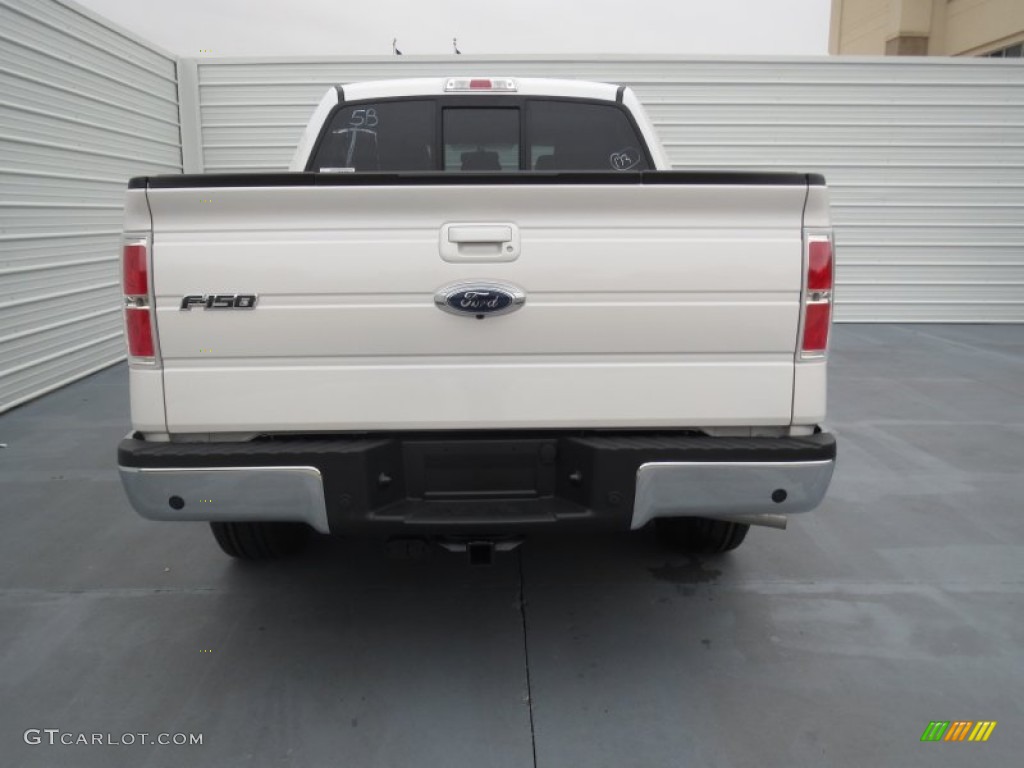 2013 F150 Lariat SuperCrew - White Platinum Metallic Tri-Coat / Black photo #5