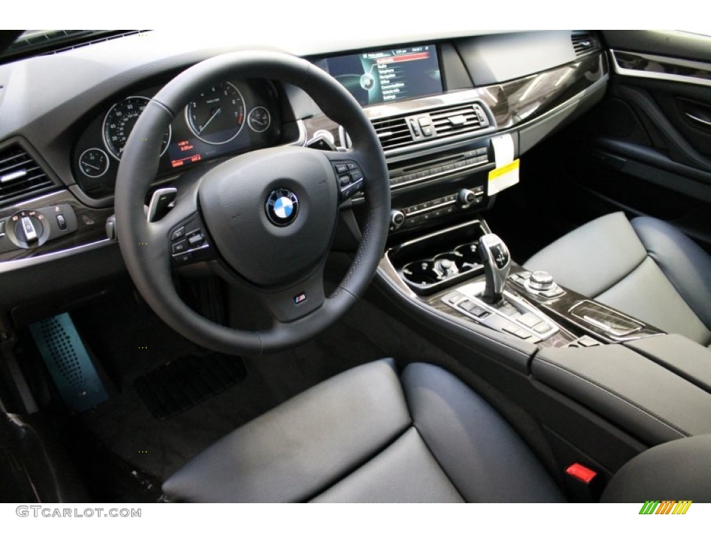 Black Interior 2013 BMW 5 Series 550i xDrive Sedan Photo #75907042
