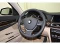 2013 BMW 7 Series Veneto Beige Interior Steering Wheel Photo