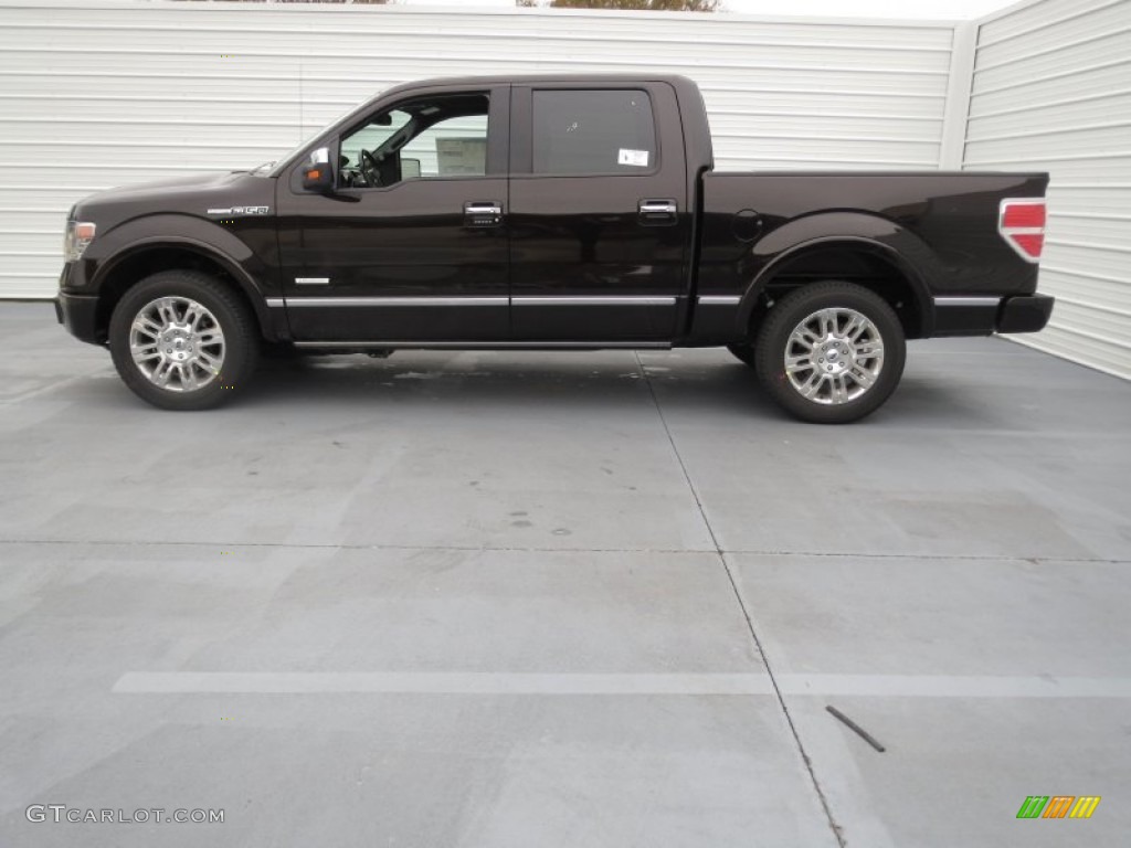 2013 F150 Platinum SuperCrew - Kodiak Brown Metallic / Platinum Unique Black Leather photo #4