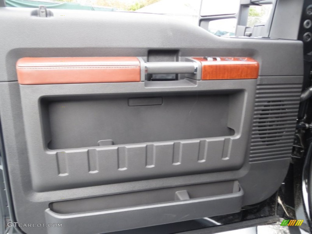2013 Ford F250 Super Duty King Ranch Crew Cab 4x4 King Ranch Chaparral Leather/Black Trim Door Panel Photo #75911247