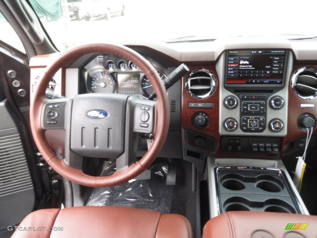 2013 Ford F250 Super Duty King Ranch Crew Cab 4x4 King Ranch Chaparral Leather/Black Trim Dashboard Photo #75911851