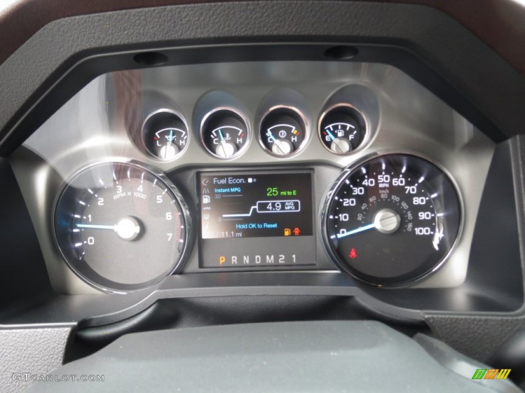 2013 Ford F250 Super Duty King Ranch Crew Cab 4x4 Gauges Photo #75911948