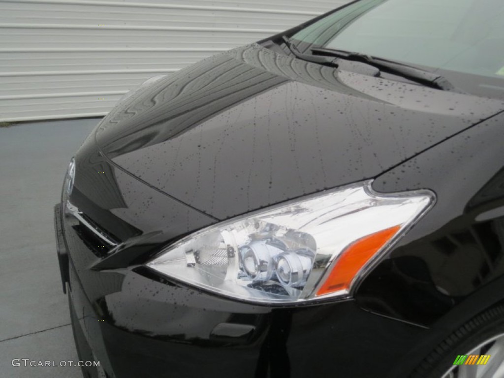 2013 Prius v Five Hybrid - Black / Misty Gray photo #9