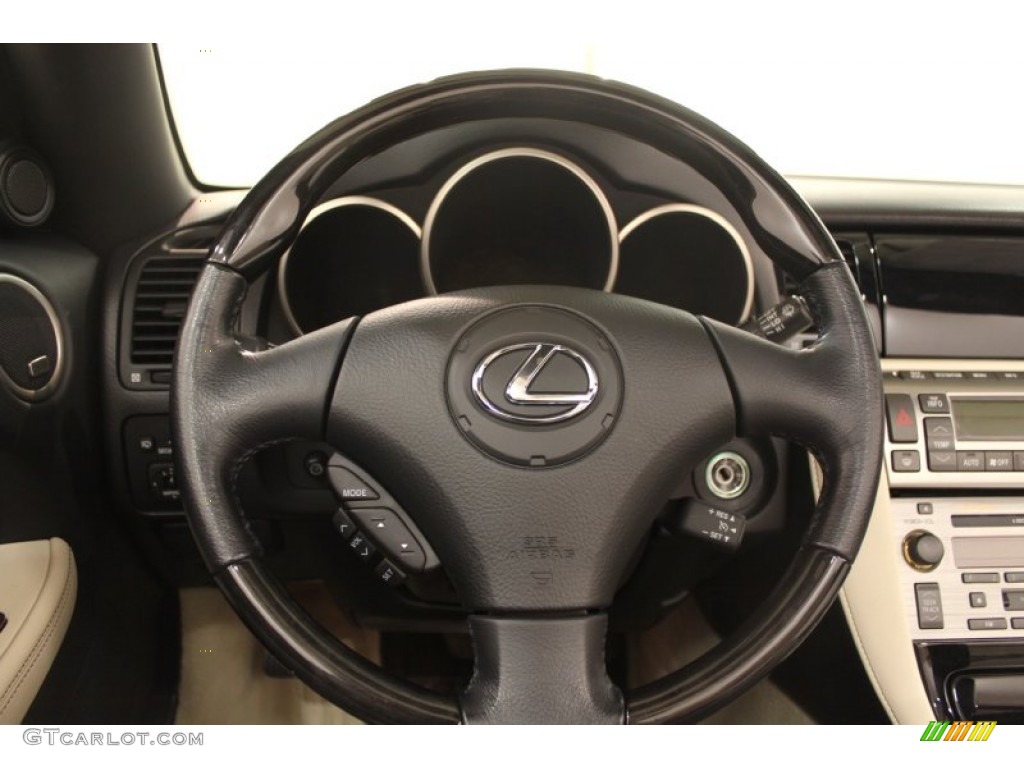 2009 Lexus SC 430 Pebble Beach Edition Convertible Ecru Steering Wheel Photo #75912429