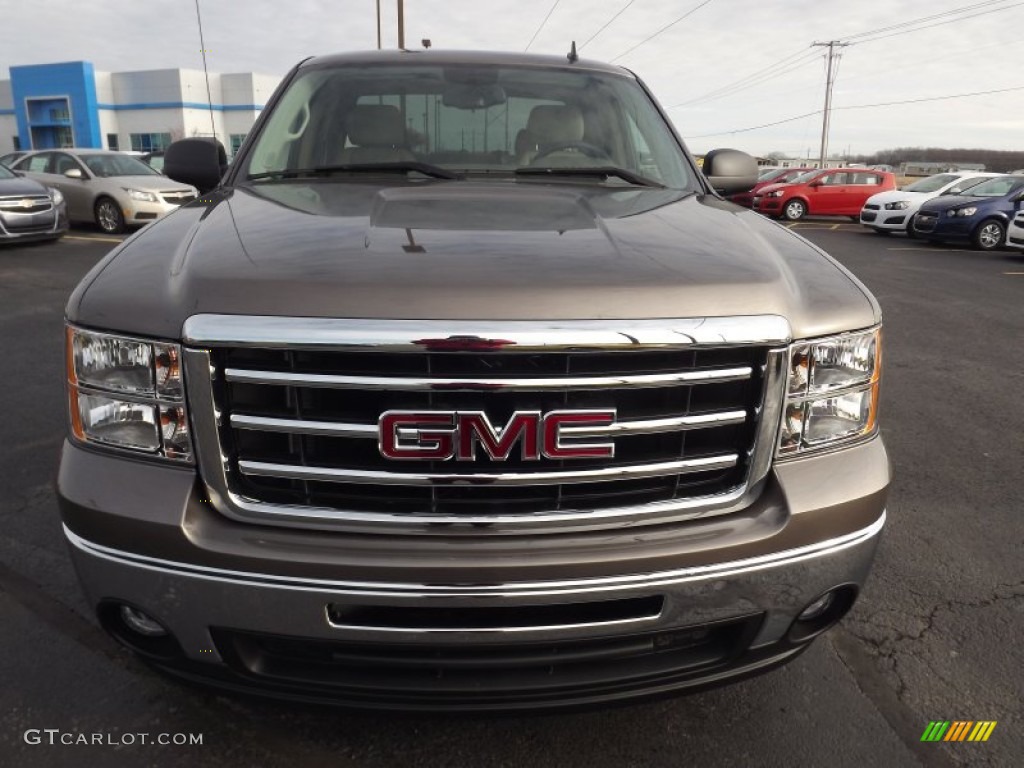 2013 Sierra 1500 SLE Extended Cab - Mocha Steel Metallic / Very Dark Cashmere/Light Cashmere photo #2