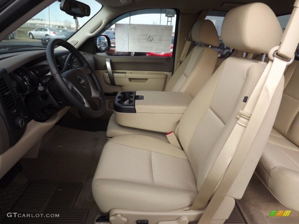 Very Dark Cashmere/Light Cashmere Interior 2013 GMC Sierra 1500 SLE Extended Cab Photo #75914756