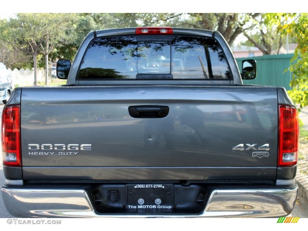 2004 Ram 2500 Laramie Quad Cab 4x4 - Graphite Metallic / Dark Slate Gray photo #7