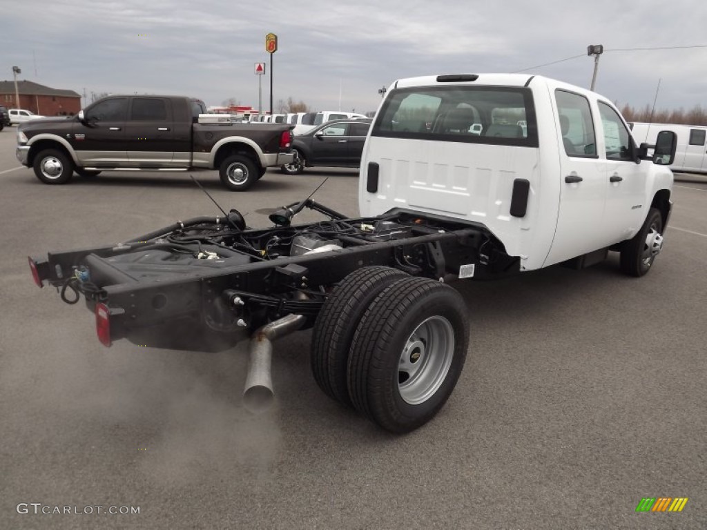 Summit White 2013 Chevrolet Silverado 3500HD WT Crew Cab 4x4 Dually Chassis Exterior Photo #75916369