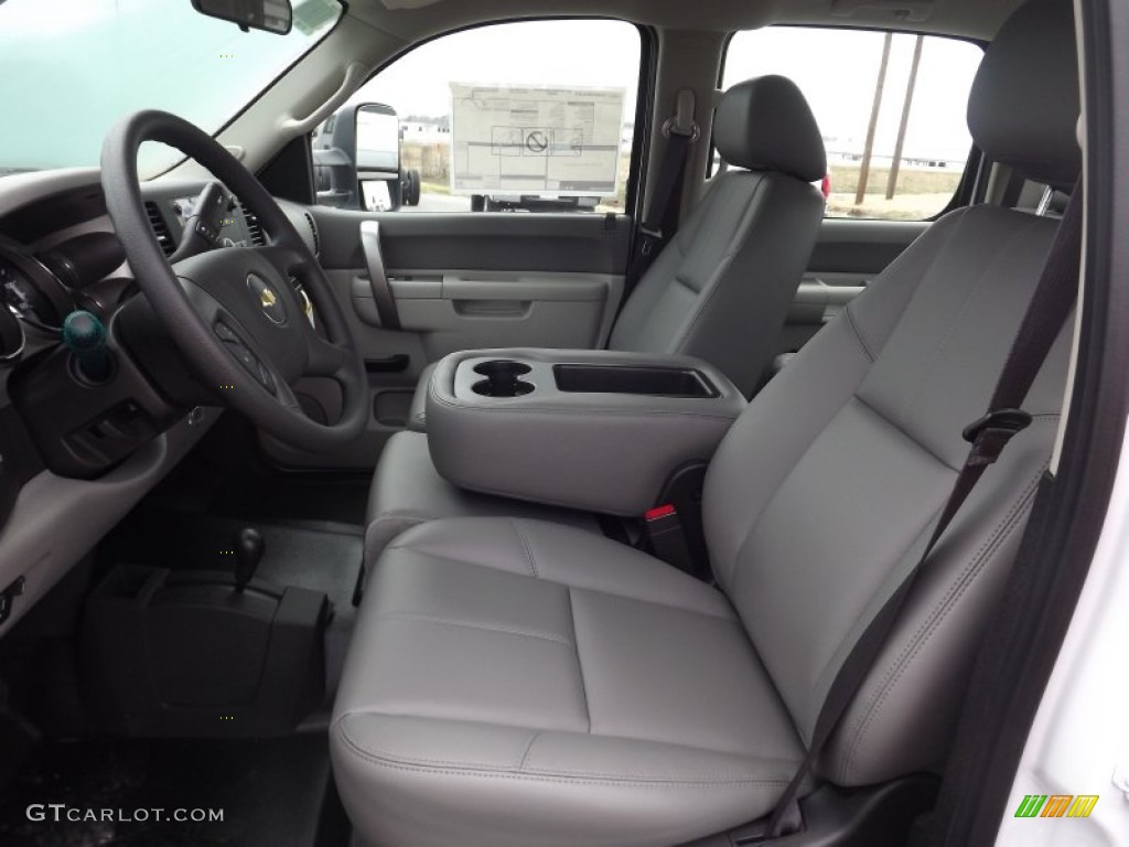 Dark Titanium Interior 2013 Chevrolet Silverado 3500HD WT Crew Cab 4x4 Dually Chassis Photo #75916439