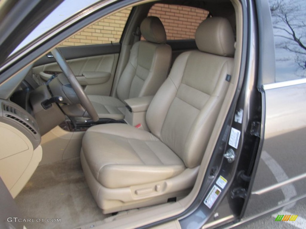 Ivory Interior 2007 Honda Accord EX-L Sedan Photo #75916706