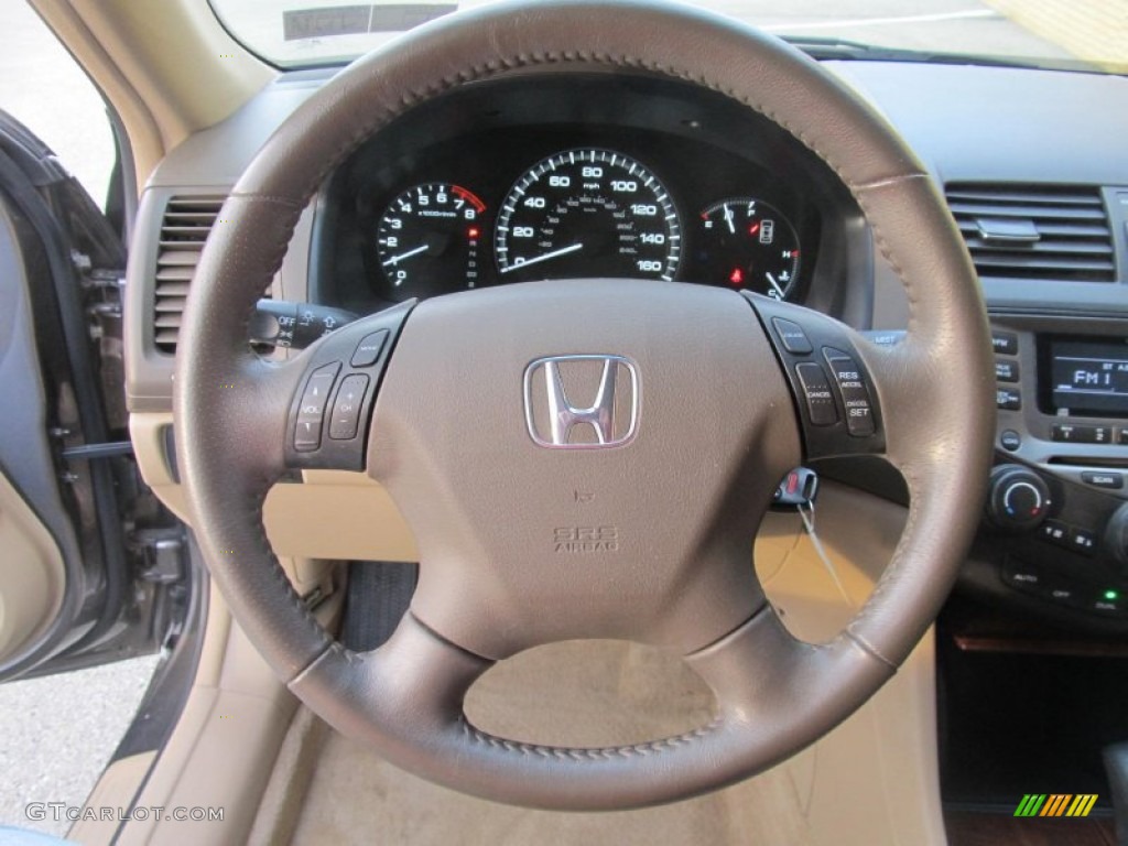 2007 Honda Accord EX-L Sedan Ivory Steering Wheel Photo #75916727