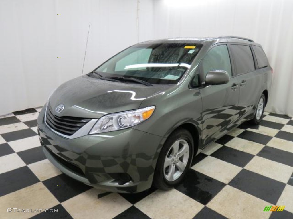 2011 Sienna LE - Cypress Green Pearl / Bisque photo #3