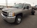 2013 Graystone Metallic Chevrolet Silverado 3500HD WT Crew Cab 4x4 Chassis  photo #1