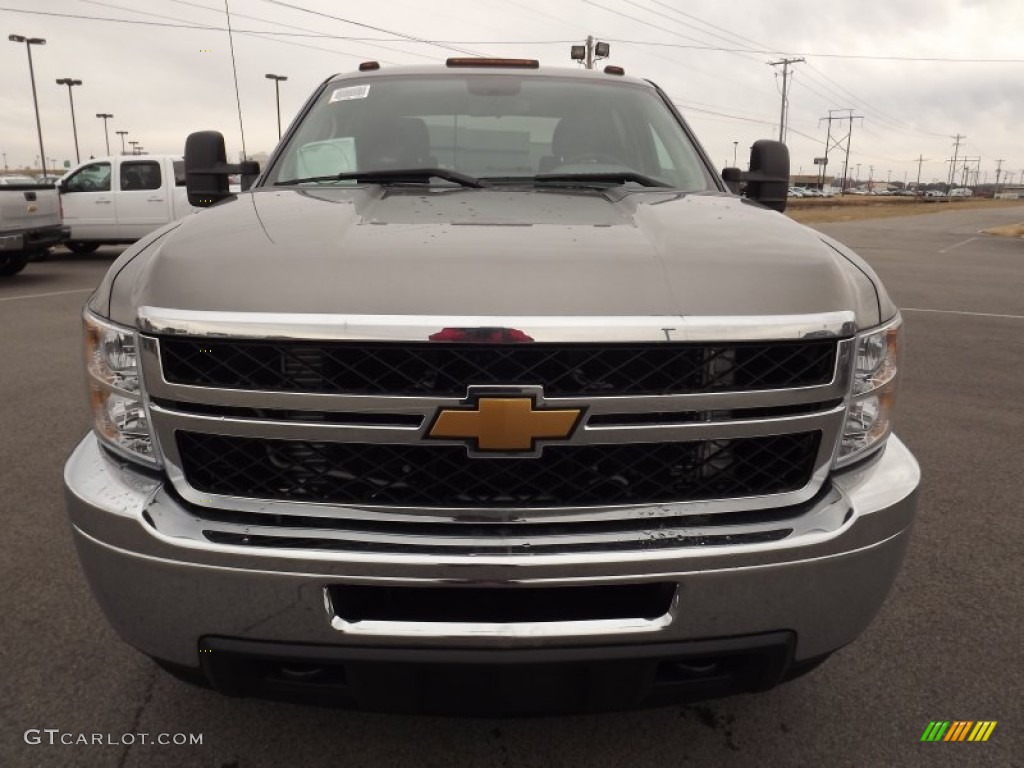 Graystone Metallic 2013 Chevrolet Silverado 3500HD WT Crew Cab 4x4 Chassis Exterior Photo #75916898
